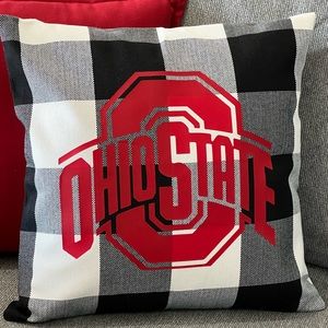 New Ohio state themed buffalo check 18x18 pillow cover.